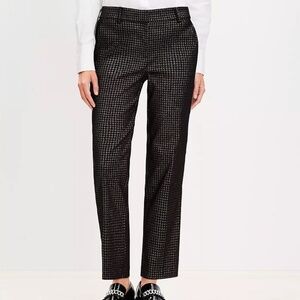 Loft Houndstooth Black White Grey Check Perfect Straight Curvy Size 8